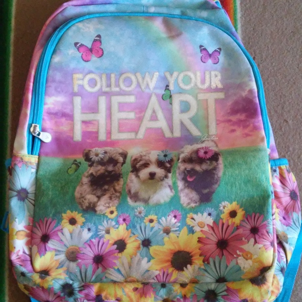 Justice follow your heart backpack